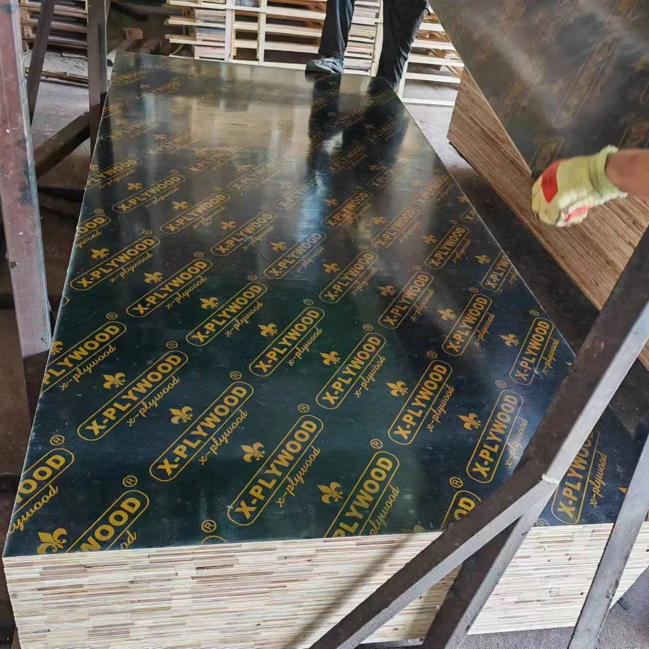 Factory direct sale 4x8 different types laminated of film faced plywood for building