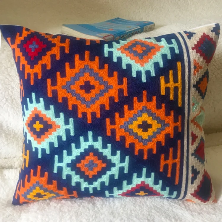 Indian style seat cushion cover kilim pillow case turkish kilim pillow cushion cover for decor