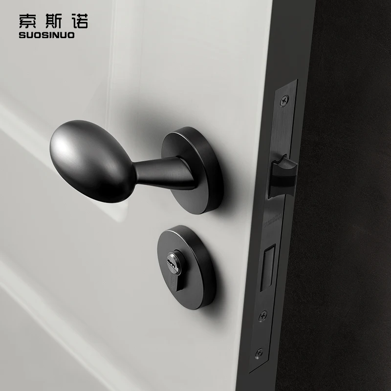 High Quality Security Modern Luxury Design Italy zinc alloy door handle  for interior door wood