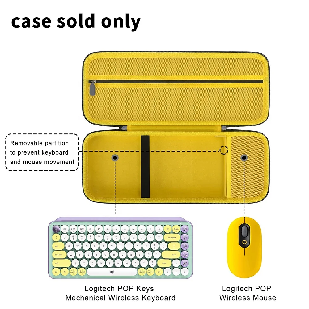 Factory custom portable keyboard carrying case Earthquake proof hard shell eva case for Logitech keyboard case