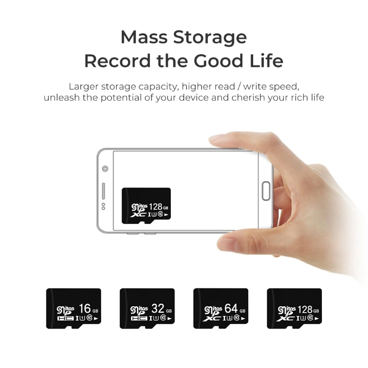 Оптовая продажа, высокоскоростная Мобильная черная дешевая SD карта памяти TF для мобильного телефона