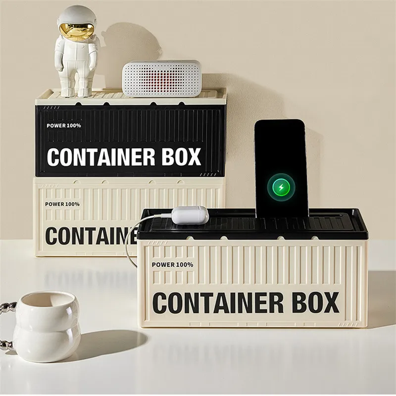 Extra Large and  Cord Hider Box to Conceal Power Strips on Desk or Floor Made from Safe ABS Material cable management tray
