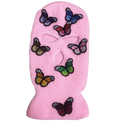 Designer Ski Mask Three Hole Custom design your own ski mask Full Face Beanie For Outdoors Butterfly