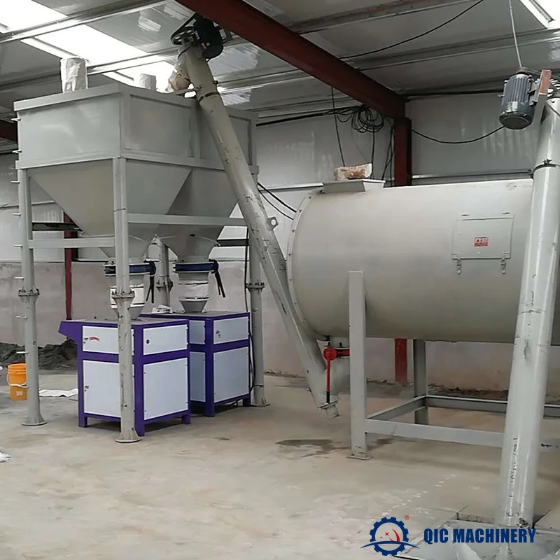 Dry Mortar Line for Making Glue Putty Mixing Plant Tile Glue and Plastering Mortar Making Machine