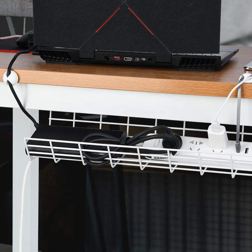 Under Desk Cable Management Tray Wire Management Cords Baskets Cord Holders Cable Ties Metal Under Desk Cable Management Tray