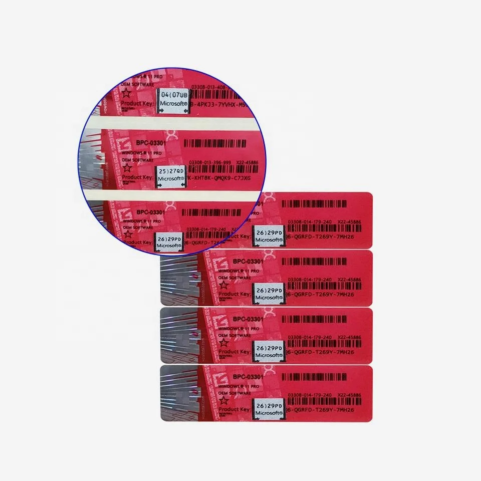 Оптовая продажа, windows 11, профессиональная наклейка COA с гарантией на ключ