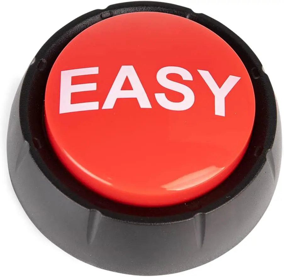 Talking Button, Button-Complete Red/Black (Easy)