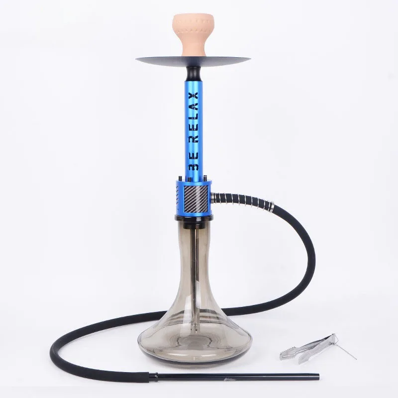 2024 Rainbow Aluminum 57cm Bar Hookah Shisha Tobacco Smoking Glass Arab Hookah Wholesale