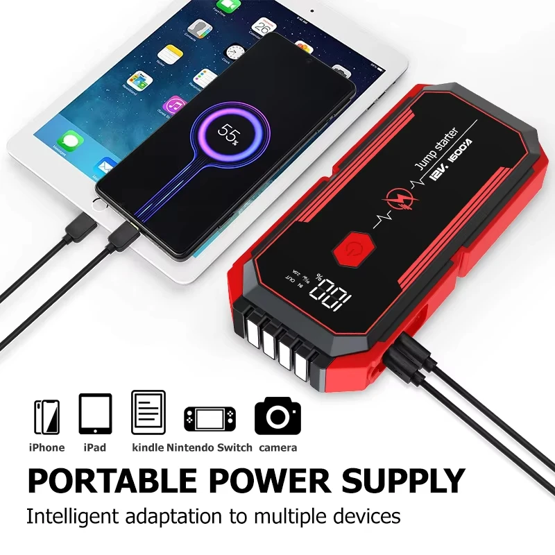 Emergency Start Hot Multi-Functional 20000MAH Battery Car Charging Jumper Wireless Led Electric Smart Car Jump Starter