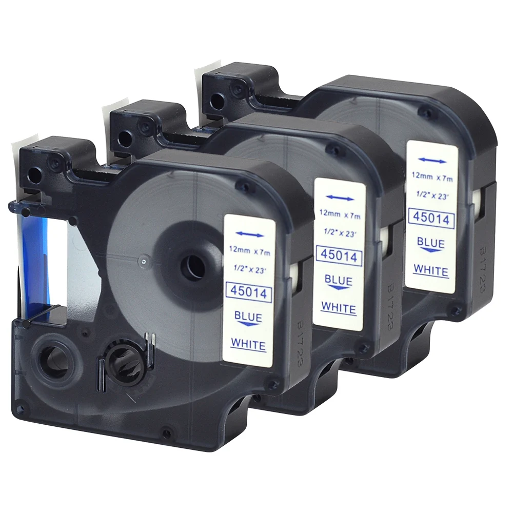 Горячая Распродажа 45014 ярлыки 100% совместимые с DYMO этикетки принтеры ламинированная этикетка синяя на
