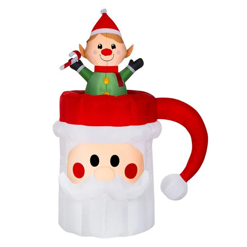 Wholesale Custom Inflatable Santa Decor Bar/Amusement Park Products/Outdoor Santa Claus Doll New Years Navidad Party Props