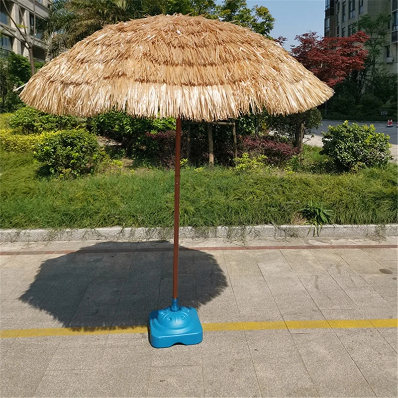 
Wholesale Tropical Style Hula Umbrella artificial Thatch Patio Beach Umbrella With Fringe 