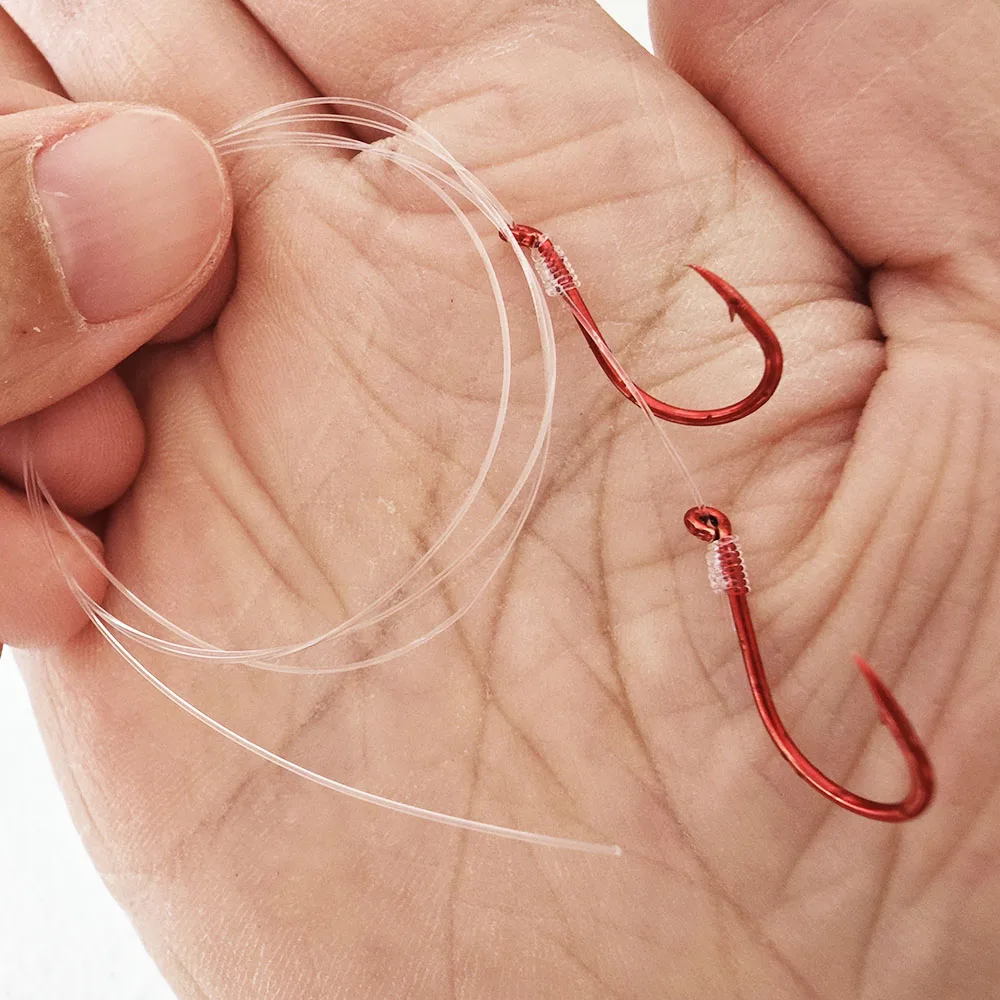 Alpha Fishing Beak Double Hooks Saltwater Red Hooks Fishing Rigs