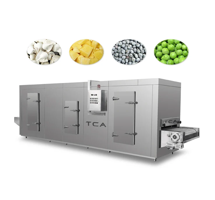 TCA high quality industrial iqf tunnel quick freezing machine ammonia tunnel freezer