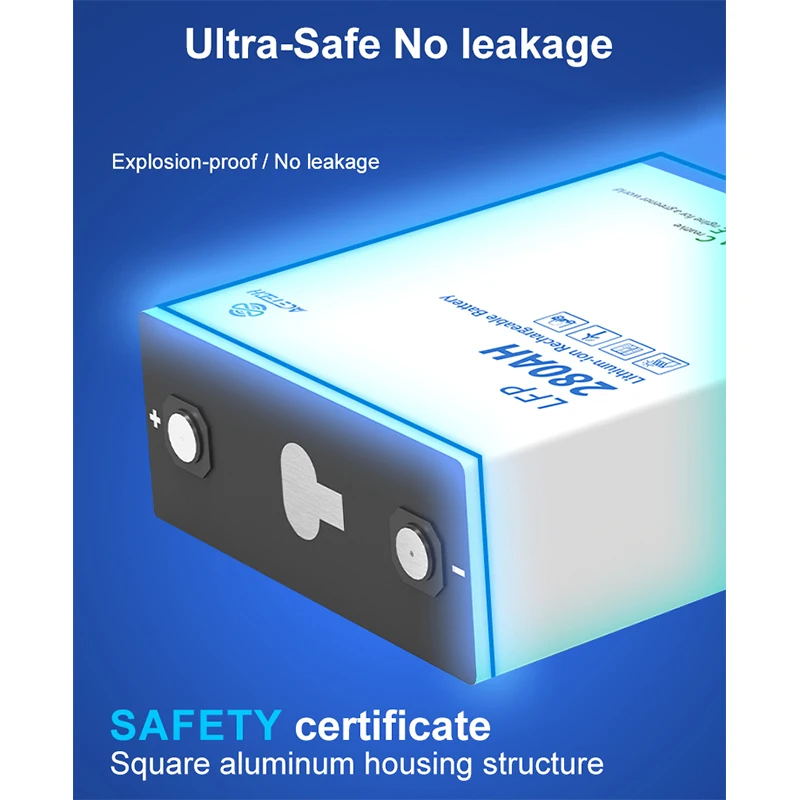 280ah 100ah Lithium-Ion Rechargeable Solar Energy Lifepo4 Battery Prismatic Cell for Forklift Trucks Rv