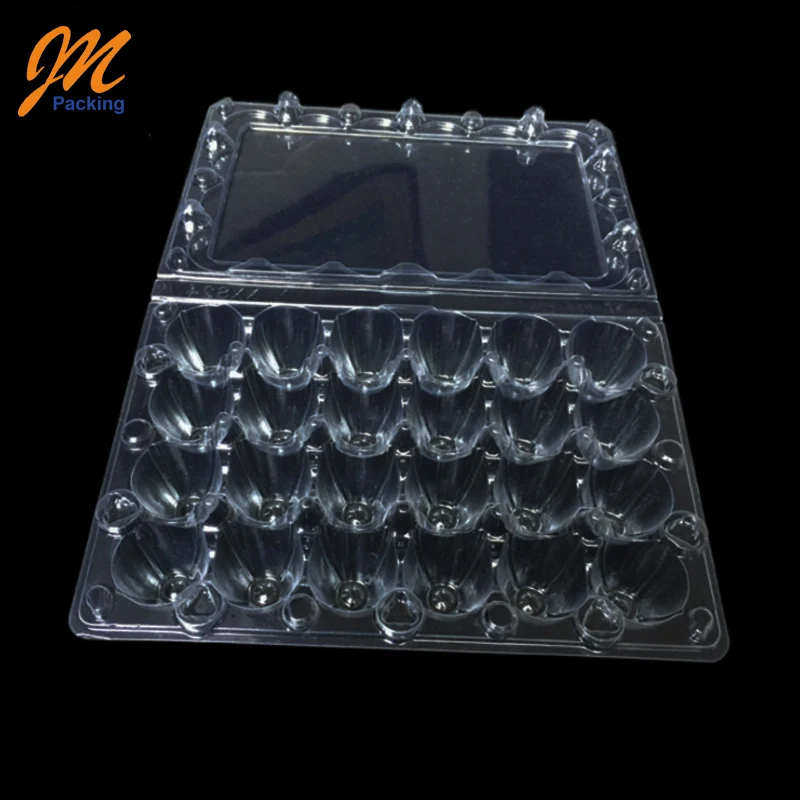 Прозрачная одноразовая пластиковая картонная коробка для перепелиных яиц для супермаркета по заводской цене