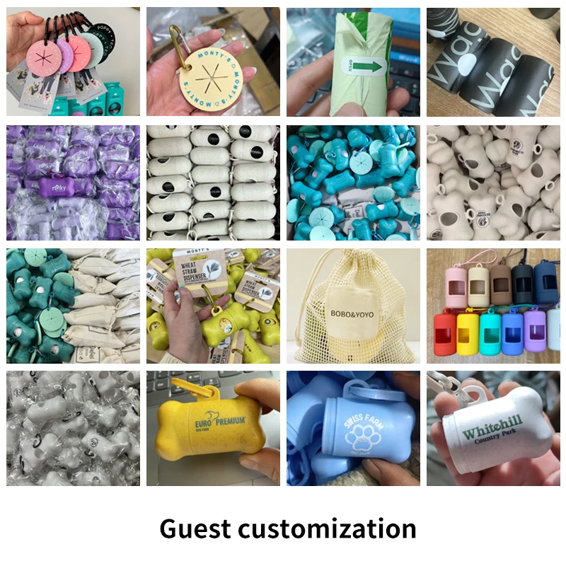 2024 Custom Logo Print Design Wholesale Neoprene Fabric Doggy Pet Poo Bags Case Dispenser Dog Waste Poop Bag Holder