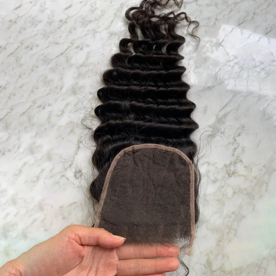 Wholesale 10 12 14 16 Inch Virgin Human Hair 4x4 5x5 6x6 7x7 Natural Color Body Wave 4*4 Transparent Lace Closure