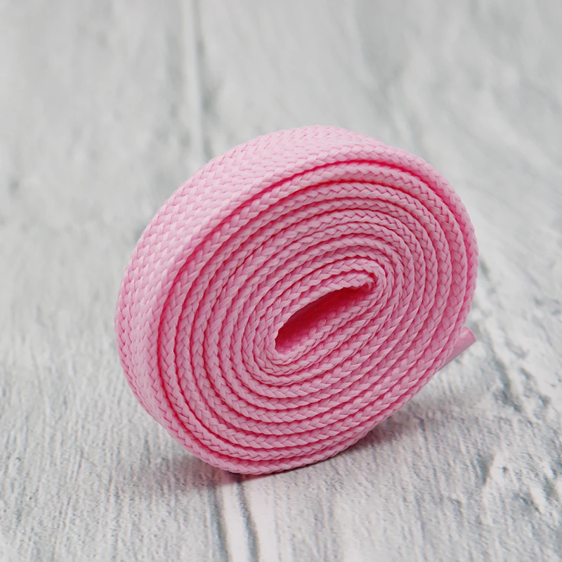 Custom 18mm Double Layer Thick unbreakable shoelace flat shoelace af1 shoes white thick shoelace for Sneakers with plastic bag