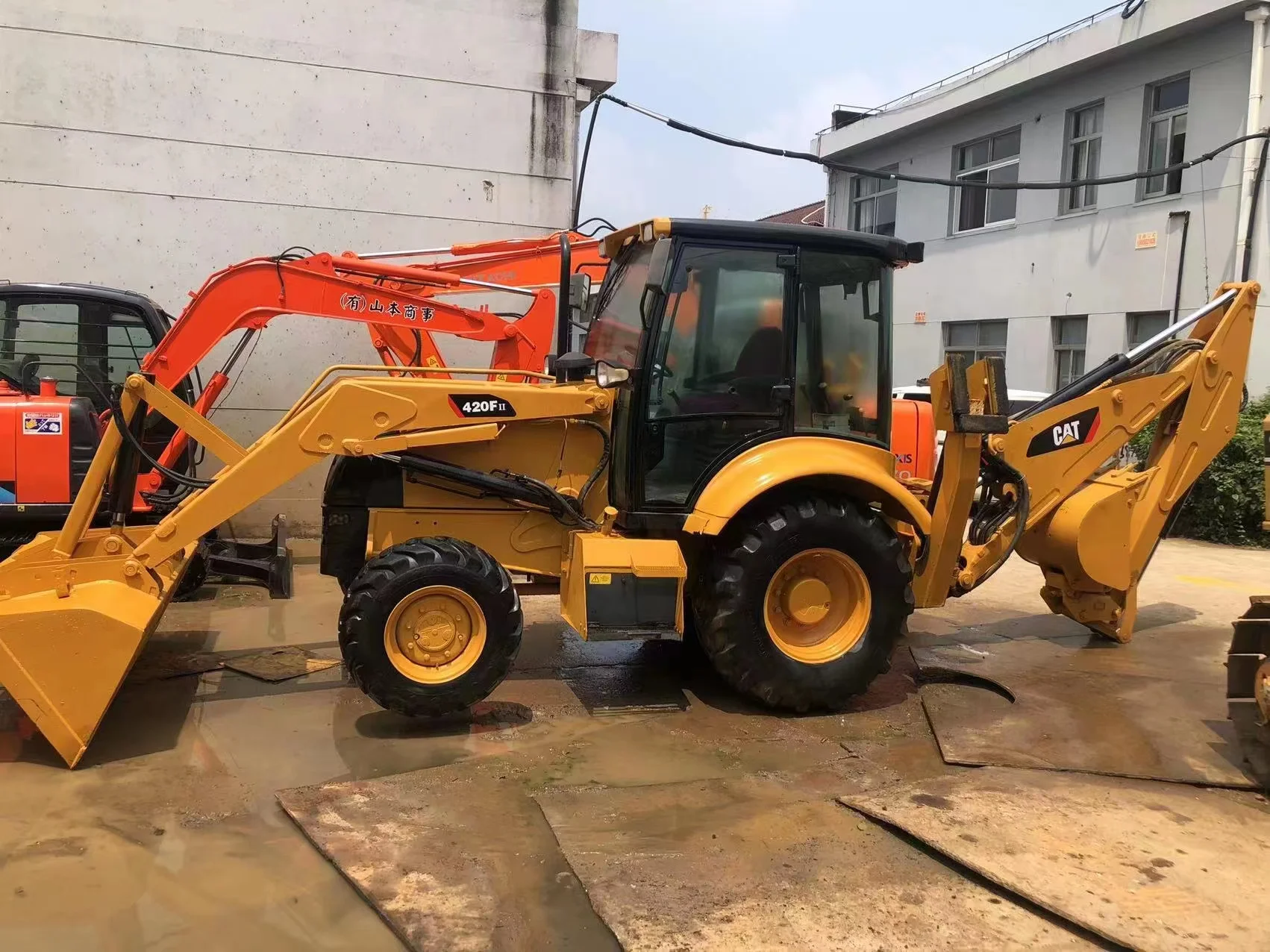 Хороший продукт оригинальная японская модель б/у Колесный погрузчик CAT 420F cat 420fcat экскаватор-погрузчик