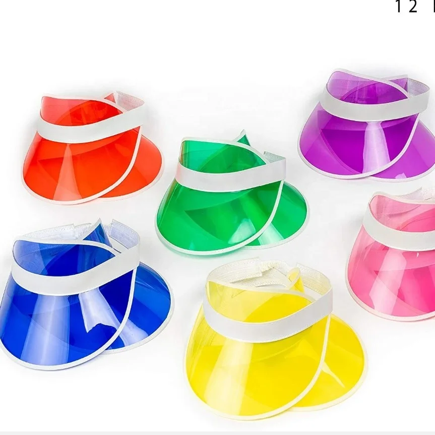 Promotion Cheap Colour Customized Plastic Sun Visor/Cap/Hat,PVC plastic sun visor for UV protection