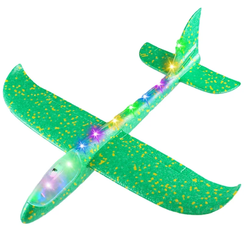 Longxi EPP glider toys foam airplane model toys glider plane foam flying model LED aircraft