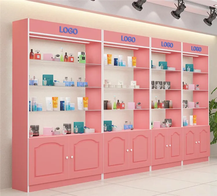 Cosmetics Retail Shop Furniture Design Shopping Mall Supermarket Display Cabinets For Cosmetics