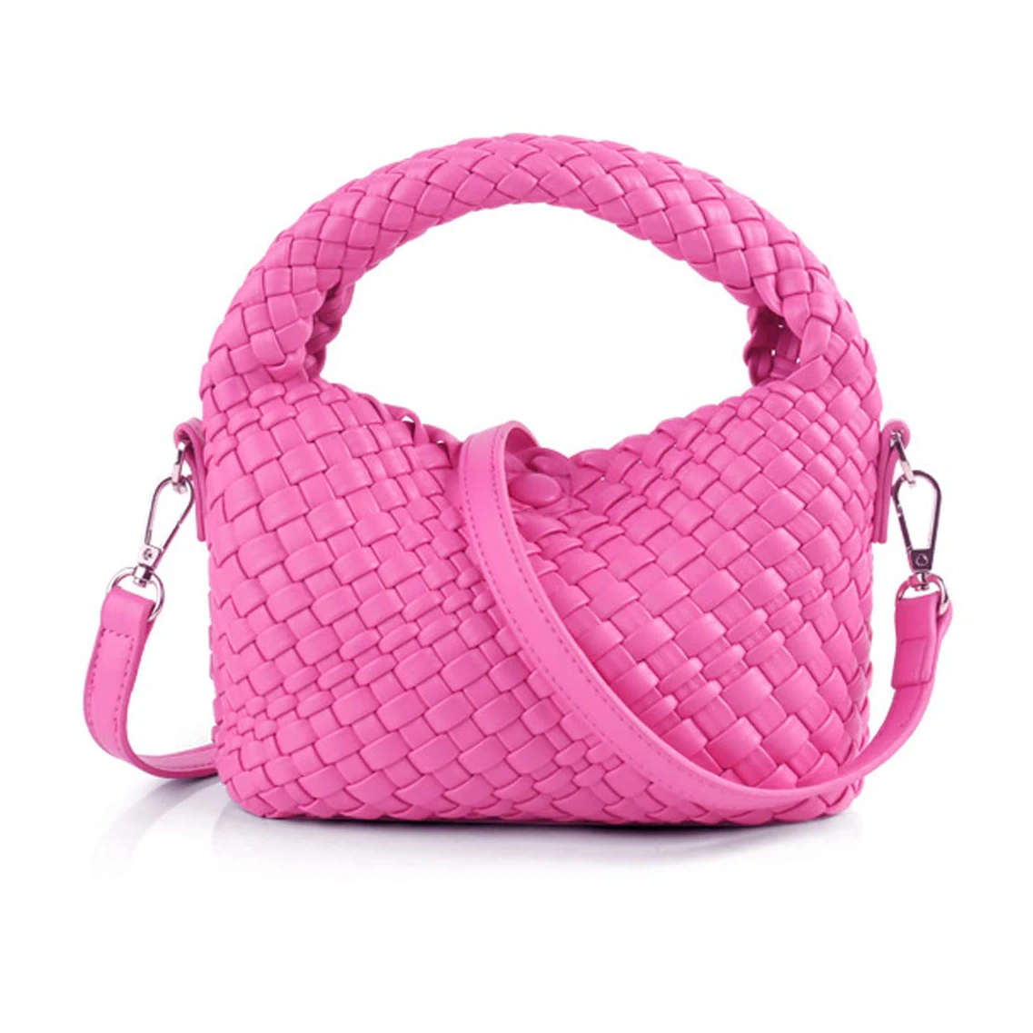 Fashion Shoulder Purse Top Handle Women Crossbody Bag Genuine Woven Leather Handbag