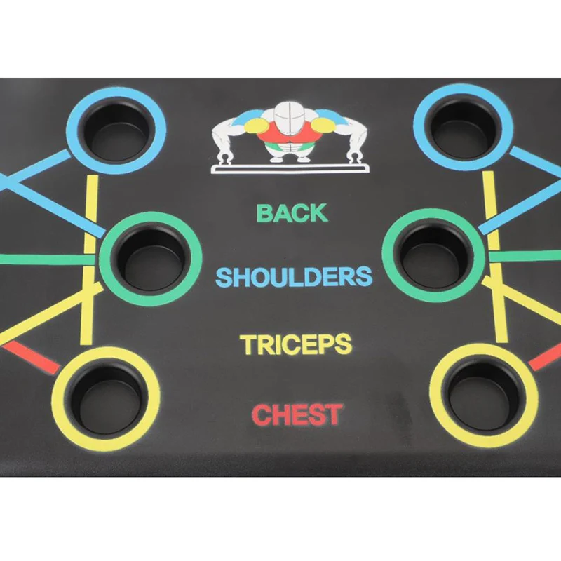 Fitness Multifunctional System 9 In 1 Foldable Muscl Power Press Rack Foldable Push Up Board Pushup Stand