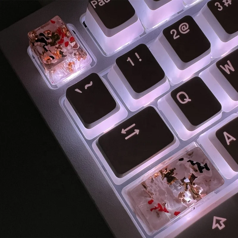1PC Koi Resin Keycaps For Cherry Mx Switch Mechanical Gaming Keyboard Keycaps Replace Handmade Keycaps