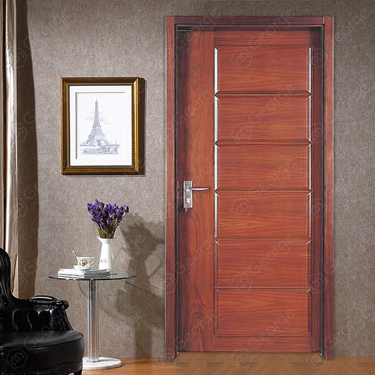 Blossom cherry plywood door wooden door designs hot selling in pakistan dhaka bangladesh