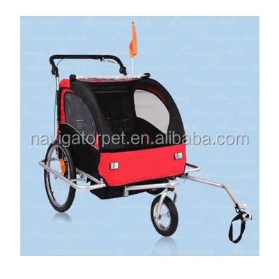 2-in-1 Small Dog Bicycle Trailer and Jogging Stroller