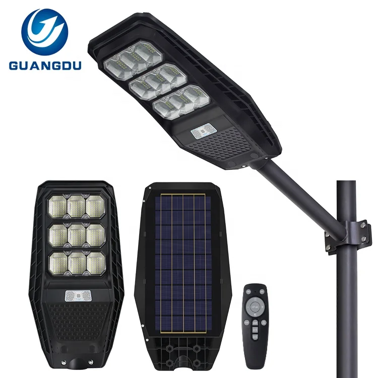 Hot Sale Outdoor Waterproof Ip65 Integrated All In One 100watt 200watt 300watt Led Solar Street Light