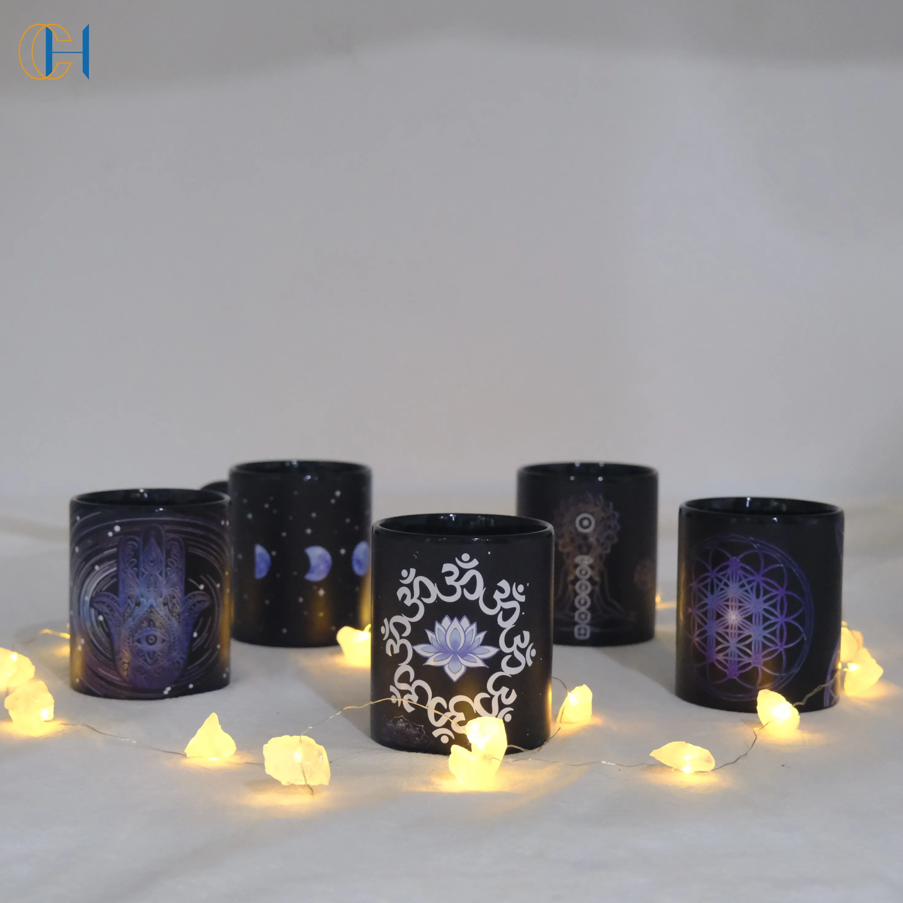 C&H 2023 Wholesale Custom Logo Ceramic Magic Jars Color Changing Scented Candles