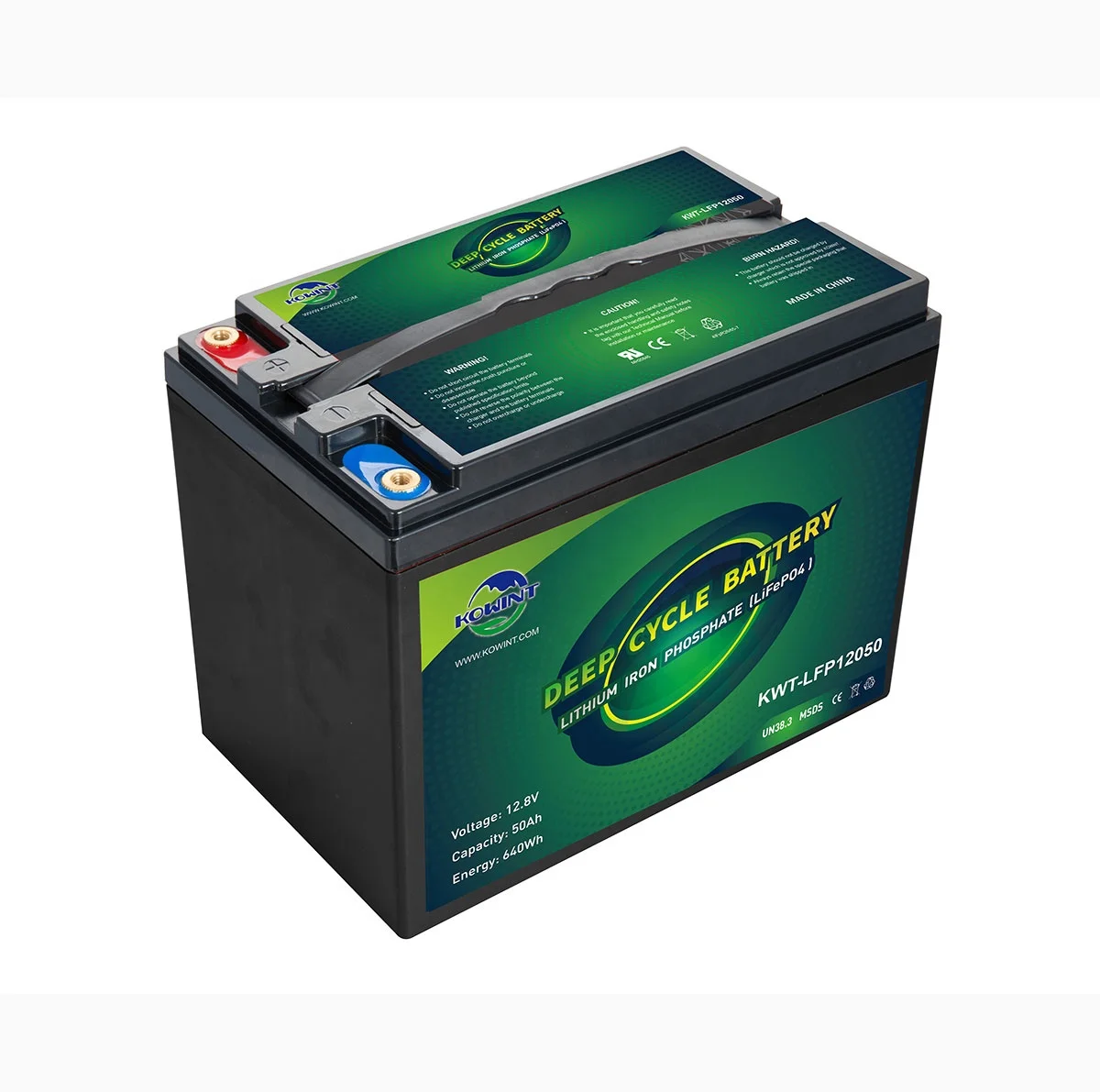 KOWINT LiFePO4 Battery 12V 50Ah LiFePO4 Battery Packs Replace SLA Battery