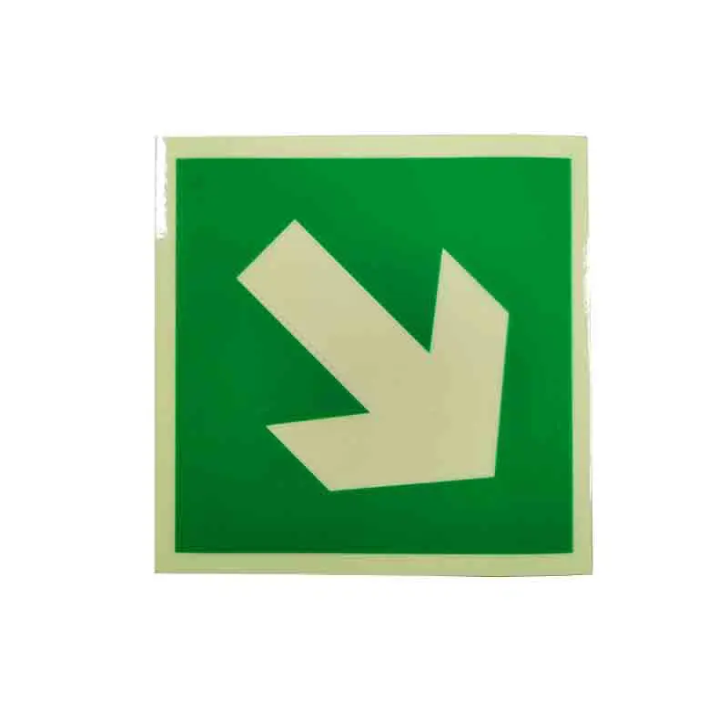 Glow In The Dark IMO Symbols Photoluminescent Vinyl Signage Luminous Exit Sticker