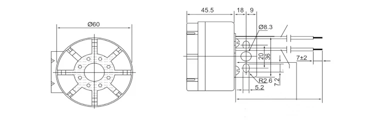 6048 60mm high quality active piezo electronic loud  warning 110db siren security 12v alarm buzzer