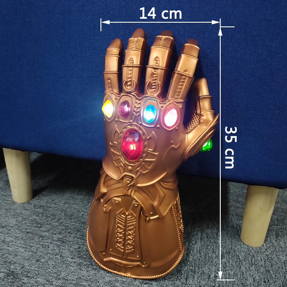 1pc Infinity Gauntlet LED Light Thanos Gloves Halloween Cosplay Superhero Weapon Prop Adult Costume Party Avengers Festival Gift