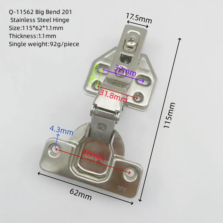201 stainless steel chain wardrobe door,cabinet door,hydraulic buffering hinge,hardware,and bending accessories