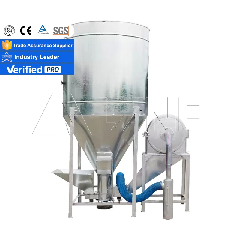 LANE Electric Feed Mixer Hydraulic Feeding Portable Wood Crusher Chicken Feed Grain Corn Crusher
