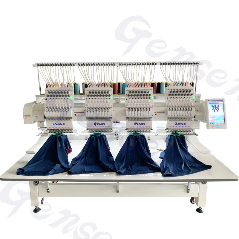 Wholesale Digital Embroidery Machine multifunctional Embroidery Machine flat Tshirt Cap Hat Embroidery Machine 4 heads