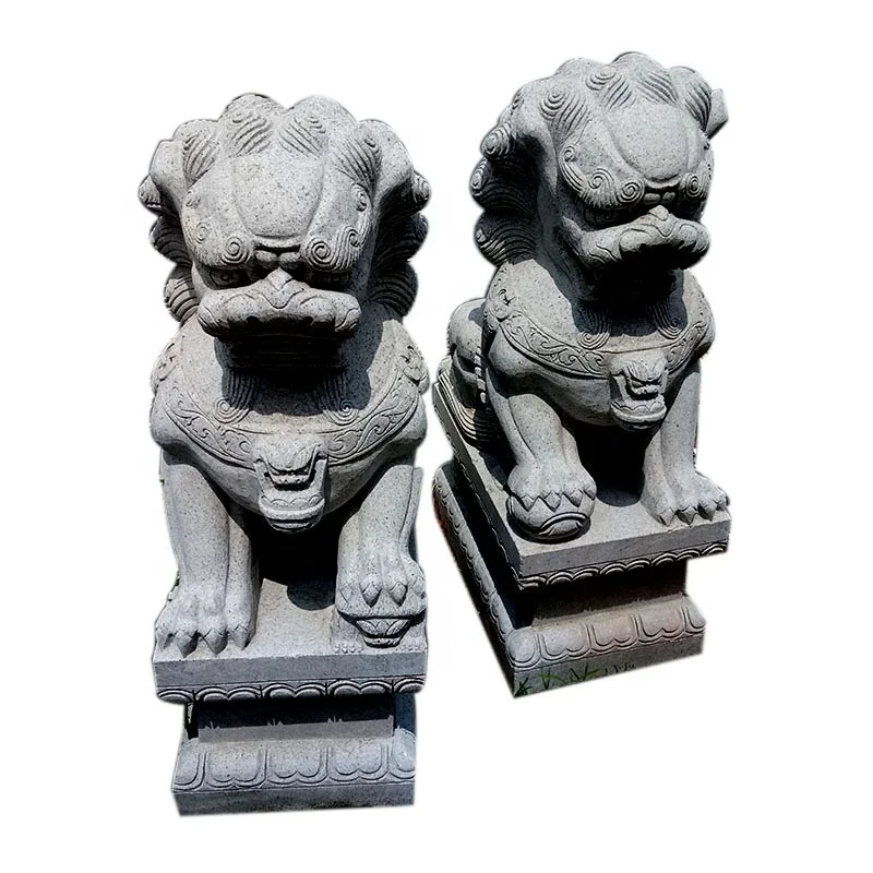 Garden Decor Foo dog Animal carvings stone nature marble limestone outdoor lion statue