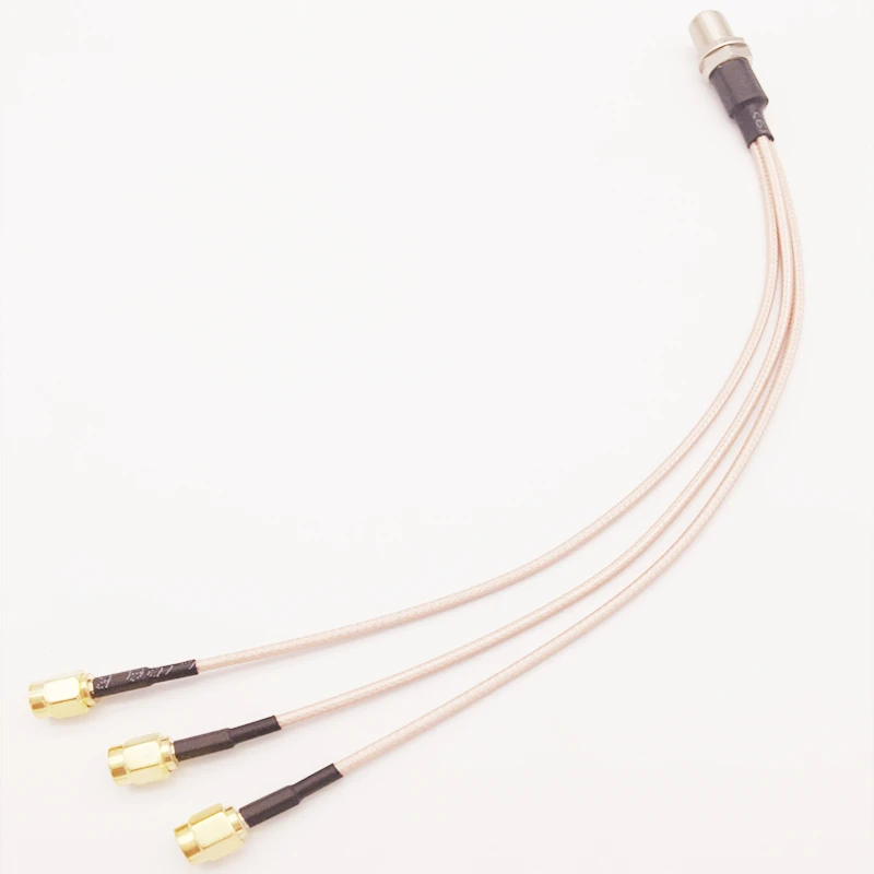 Перегородка F «мама»-3 шт., разъем SMA «папа», сплиттер, комбайнер кабеля, отрезок 25 см RG316