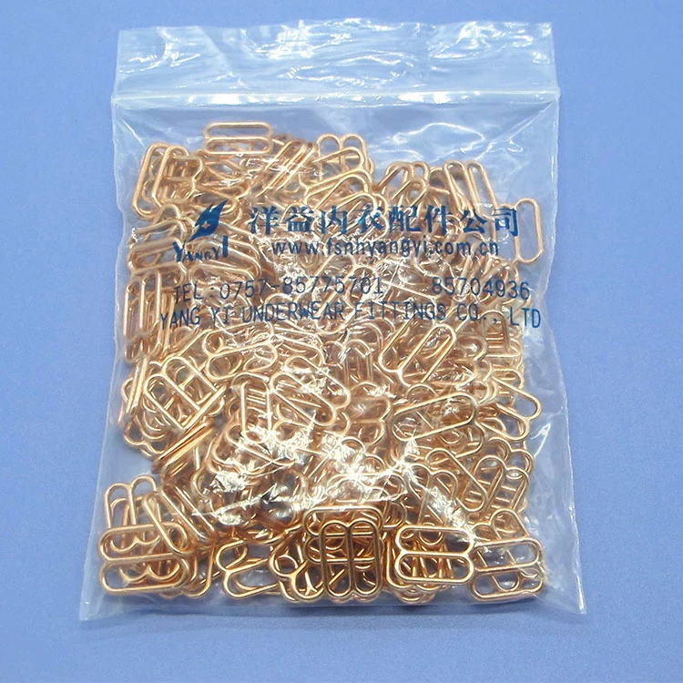 Wholesale custom bra ring and slider strap clip underwear bra alloy buckle with good price