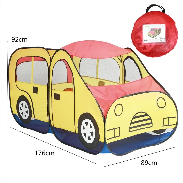 
Foldable Children Toys Tent Camping Playhouse Imaginative Fire Truck Design Indoor Baby Pop Up Tent 