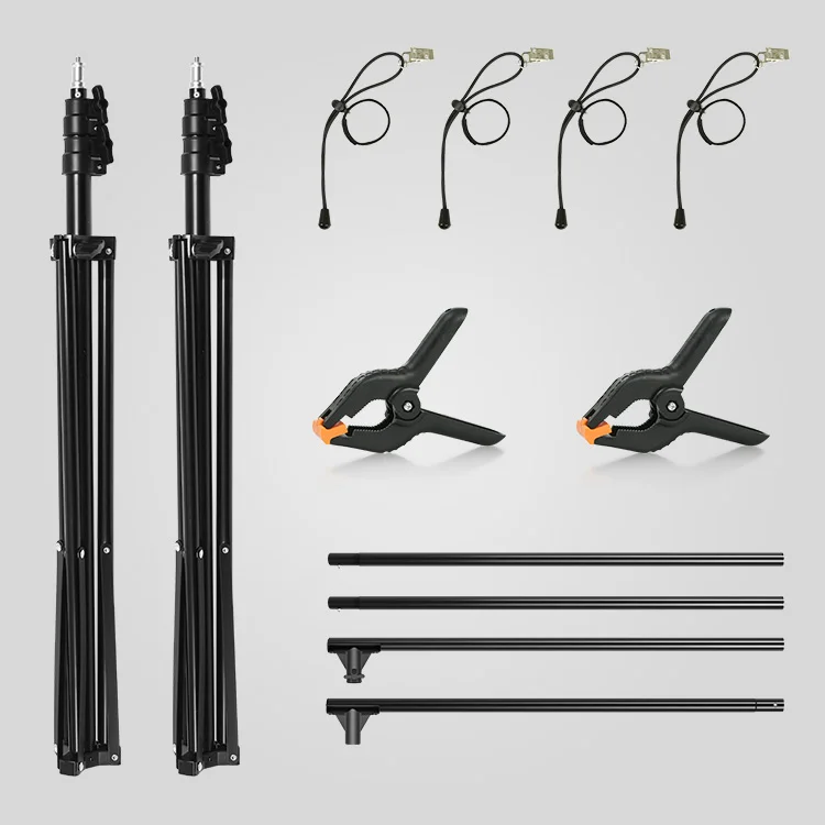 Portable Photography Studio Backdrops Photo Editing Background Stand /Light Stand Set