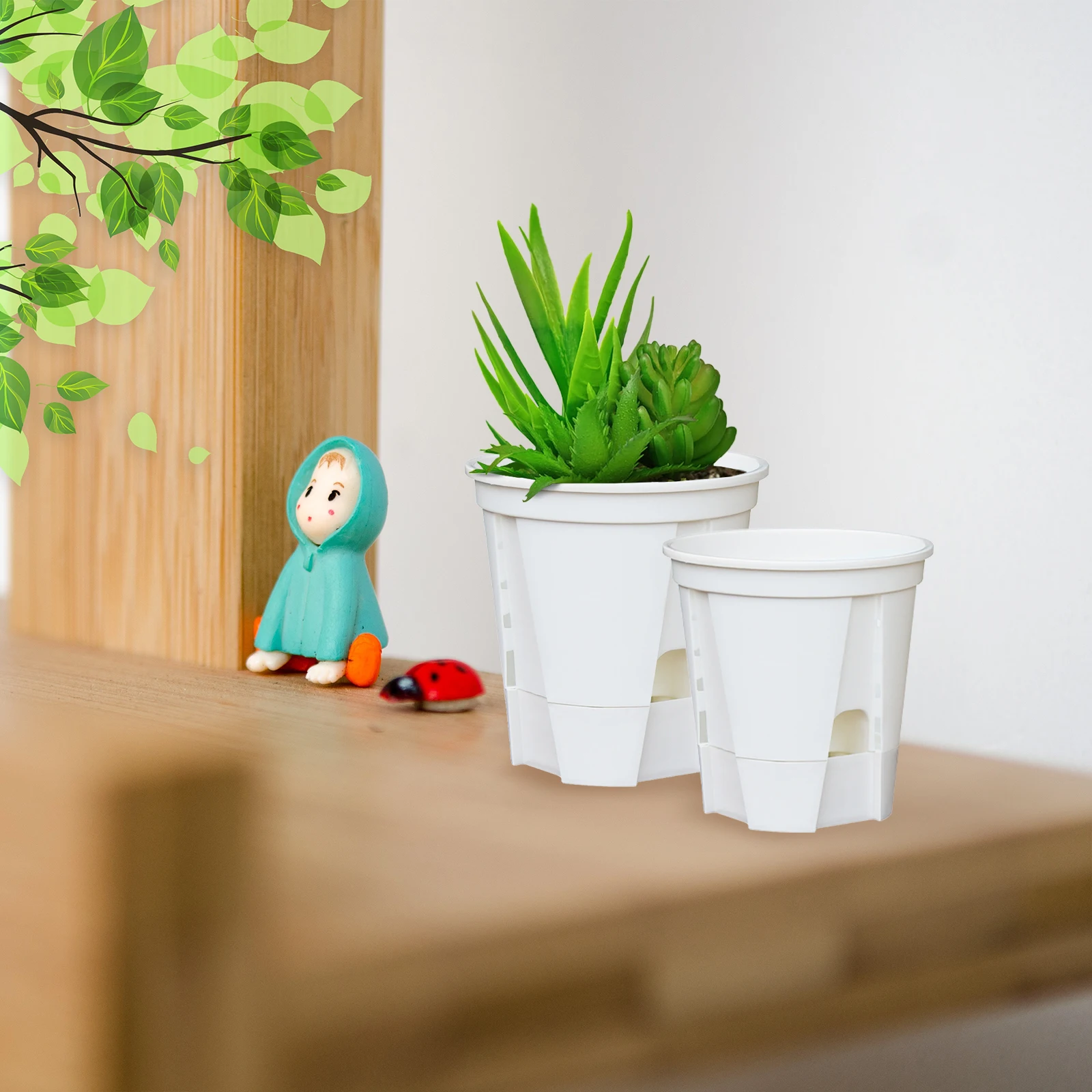 Wholesale Durable Plastic Transparent Orchid Flower Pot Plastic Planter Pots Self Watering Plant  Pots Clear Plastic