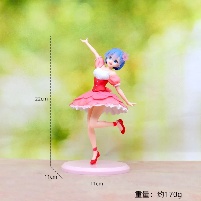Wholesale Kawaii Cartoon Hot New 22cm Ram Rem Dressing Cherry Kimono Emilia Anime Figure Model Cute Action Figure Toy for Kids