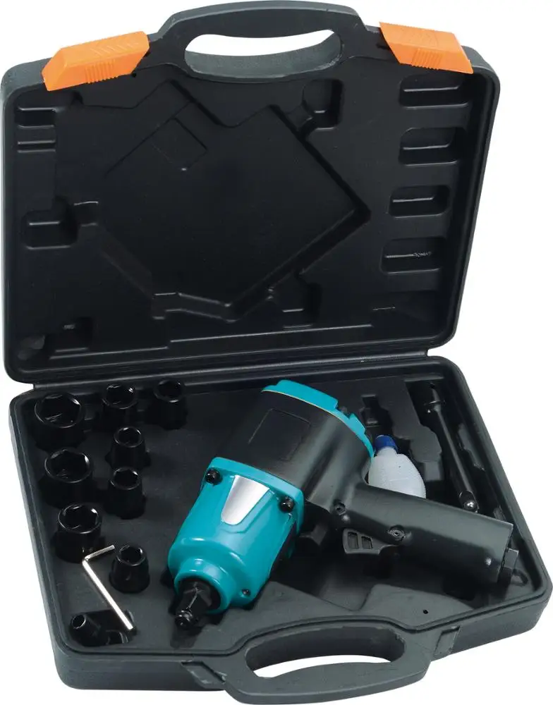 TY53602K пневматический 1/2 дюйма. Набор ударных гаечных ключей (13 шт.) Эргономичный Легкий композитный дизайн уменьшает напряжение запястья и усталость