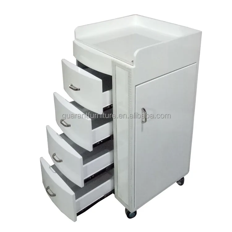 beauty salon tools trolley  rolling salon trolley white trolley for hair styling salon